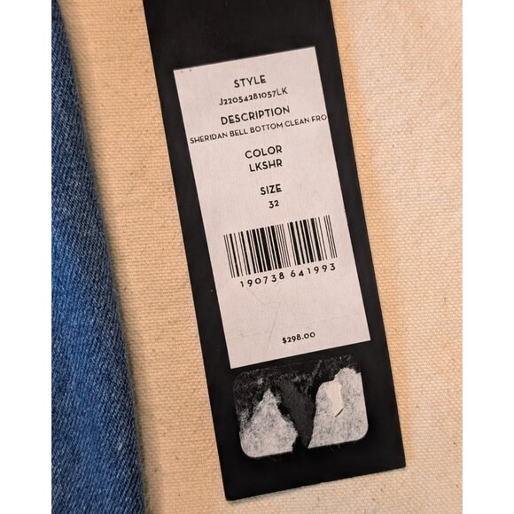 Veronica Beard Jeans Sheridan Bell Bottom Button Fly Denim Size 32 NWT USA Made - Picture 7 of 11
